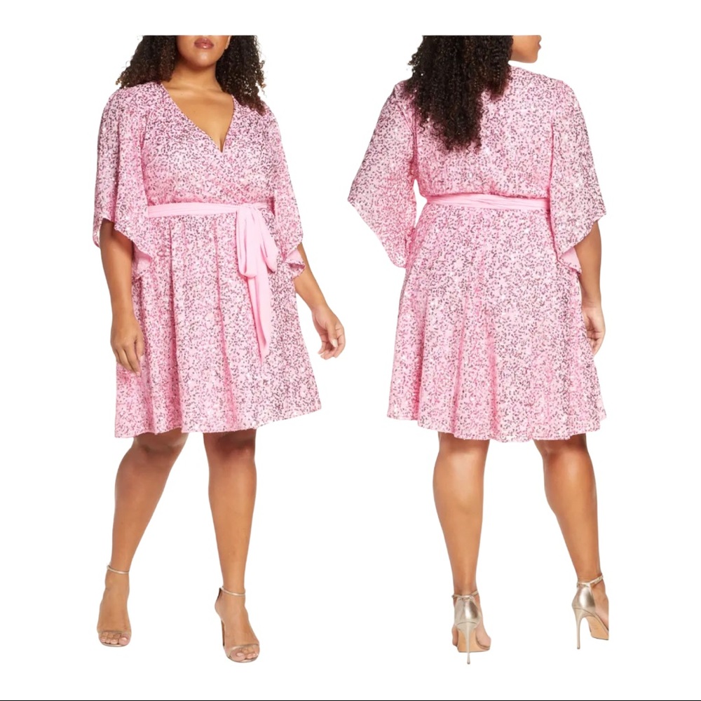 Maree Pour Toi Sequin Wrap Dress NWOT